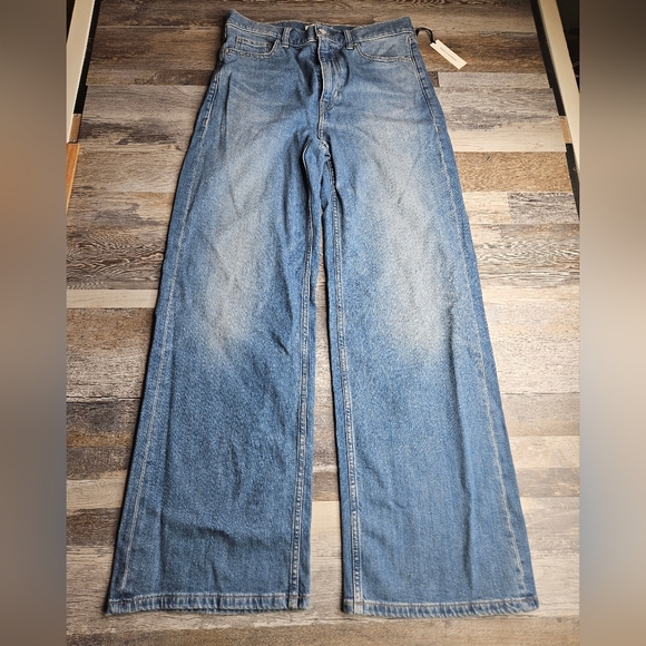 Banana Republic Jeans HR Icon Wide Leg Medium Wash Blue Size 28 NEW Spring 2025 - Picture 2 of 13
